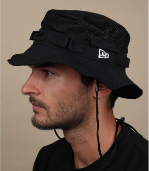 New Era zwarte mesh bob Adventurer Mesh Panel black